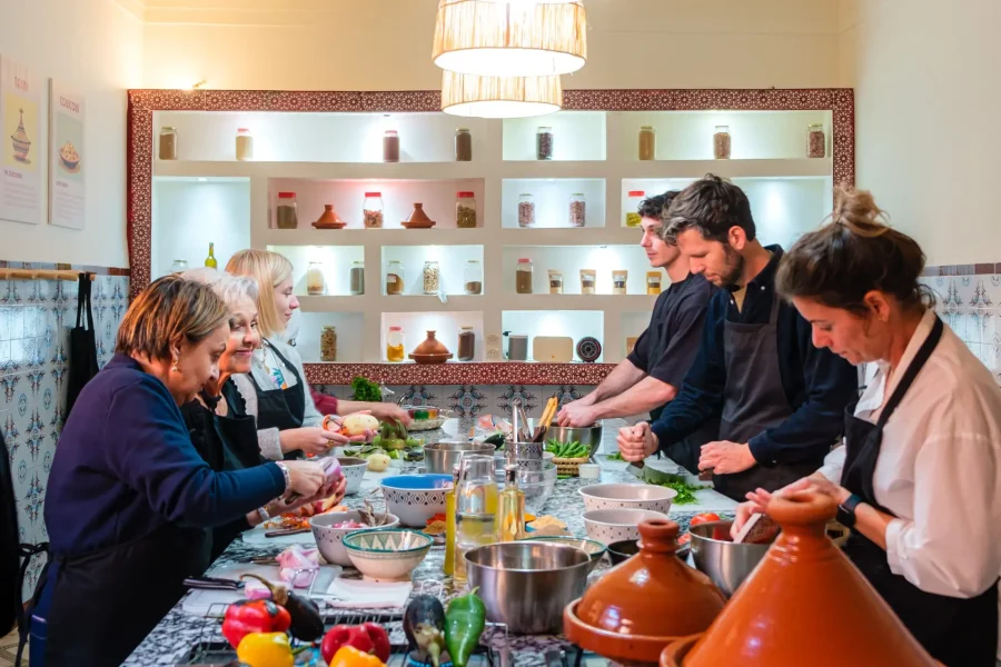 Moroccan Cooking Class with Market Visit For Lunch or Dinner